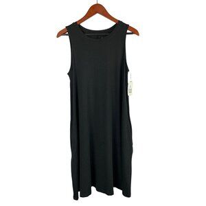 TT Womens Sleeveless Knit Dress M Black Rayon/Spandex